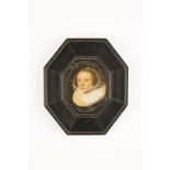 DUTCH SCHOOL, 16th/17th century A painted portrait miniature of a lady