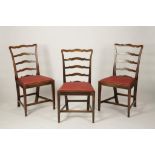 A SET OF SIX GEORGE III MAHOGANY DINING CHAIRS