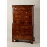 A GEORGE II WALNUT TALLBOY