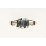 AN ALEXANDRITE AND DIAMOND DRESS RING