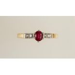 A RUBY AND DIAMOND DRESS RING
