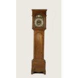 A GEORGE II MAHOGANY EIGHT DAY LONGCASE CLOCK BY "SAMUEL GREEN, TENBURY