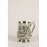 A GEORGE II MUG of baluster form