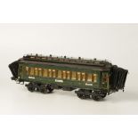 A MARKLIN (MAERKLIN) G1 EIGHT-WHEEL GREEN PASSENGER CAR