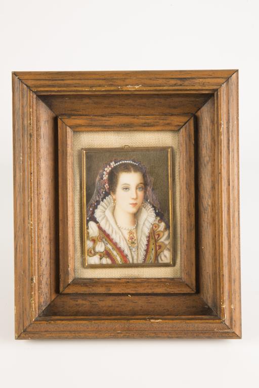 CONTINENTAL SCHOOL, 19th century A miniature study of a lady
