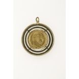 A GERMAN STATES PRUSSIAN 20 MARK 1888 contained in a 14ct yellow gold pendant