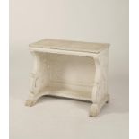 A WHITE PAINTED CONSOLE TABLE