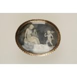 A FINE GEORGE III OVAL CAMEO BROOCH