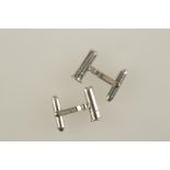 A PAIR OF SILVER HOLLAND & HOLLAND CUFFLINKS