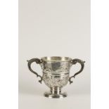 A GEORGE II TWO HANDLED IRISH CUP