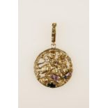 A VAN CLEEF AND ARPELS YELLOW GOLD PENDANT