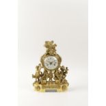 A FRENCH ORMOLU MOUNTED MANTEL CLOCK