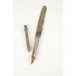 A SAMPSON MORDAN & CO. SILVER PAPER KNIFE AND PENCIL