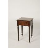 A GILLOWS STYLE MAHOGANY WORK TABLE