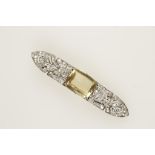 AN ART DECO DIAMOND AND GEM-SET BROOCH