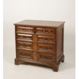 A CHARLES II OAK CHEST OF DRAWERS