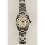 ROLEX: A GENTLEMANS STAINLESS STEEL SUPERLATIVE CHRONOMETER WRISTWATC