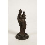 A FINELY CARVED FIGURE OF THE MADONNA AND CHILD