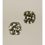 A PAIR OF DIAMOND EAR STUDS