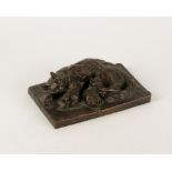 A.M. CHAPLIN: A CAST AND PATINATED BRONZE STUDY OF A MOTHER CAT