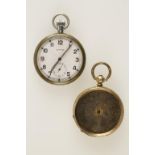 A GENTLEMAN'S 14K YELLOW GOLD OPEN FACED POCKET WATCH