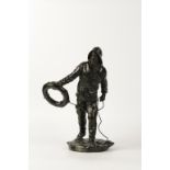 KOSSOWSKI: A CAST AND PATINATED BRONZE SCULPTURE OF A LIFEBOATMAN