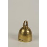 A VICTORIAN SILVER GILT TABLE BELL