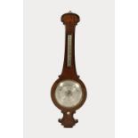 A REGENCY ROSEWOOD WHEEL BAROMETER