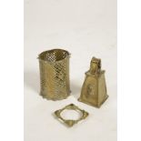 THREE AFRICAN BRASS ITEMS