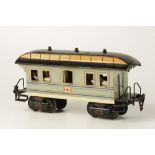 A MARKLIN (MAERKLIN) G1 EARLY EIGHT-WHEEL HOSPITAL CAR