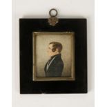ENGLISH SCHOOL, 19th century A miniature study of a young man