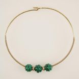 CARTIER: A MALACHITE AND DIAMOND CHOKER