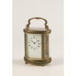 A FRENCH BRASS CASE CARRIAGE CLOCK