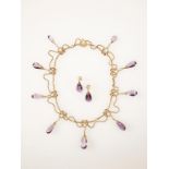 A SUITE OF AMETHYST AND PEARL JEWELLERY