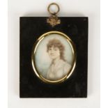 ENGLISH SCHOOL, 19th century A painted portrait miniature of a lady