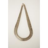 A YELLOW GOLD 9CT FRINGE NECKLACE