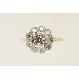 A DIAMOND CLUSTER RING