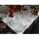 A LARGE QUANTITY OF GLASSWARE