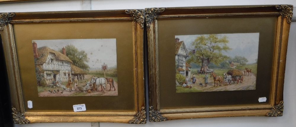 H HAMMOND: A pair of Victorian watercolours of country scenes