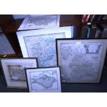 A COLLECTION OF MAPS including Robert Morden's Map of Lancashire