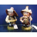 TWO DERBY 'MANSION HOUSE DWARF' FIGURES: 'Theatre Royal, Newmarket...', and 'Auction of Elegant