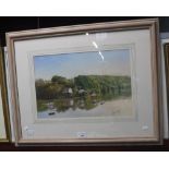 MARGARET MERRY: 'Creek at Malpas, Truro', pastel