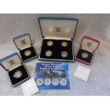 A SMALL COLLECTION OF MIXED SILVER PROOF COINS