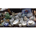 A LARGE QUANTITY OF DECORATIVE CERAMICS to include teaware, vases and sundries