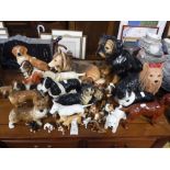 A LARGE COLLECTION OF CERAMIC DOGS