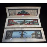 JAPANESE ARTIST: MEIJI-TAISHO, three studies of trees, and a pith paper painting
