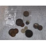 A SMALL COLLECTION OF PRE-DECIMAL COINS including a Cartwheel Penny and others