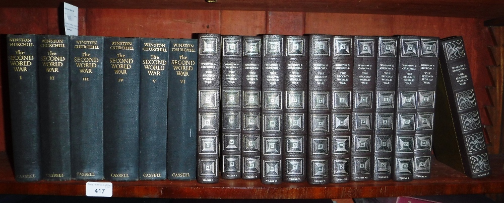 WINSTON S CHURCHILL: 'The Second World War' in 6 vols, pub. Cassell 1948 and 'The Heron Books'