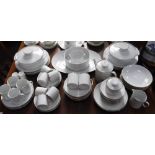 A QUANTITY OF 'THOMAS' (GERMANY) GILT BANDED WHITE GLAZED DINNER, TEA AND COFFEEWARE