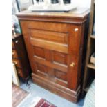 A VICTORIAN AESTHETIC PERIOD SHALLOW CUPBOARD with fielded panelled door 27" wide